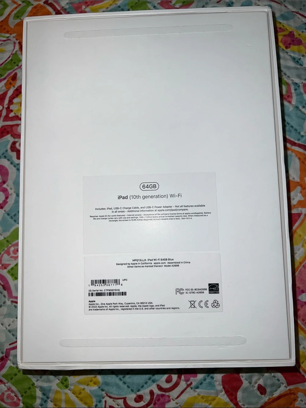 Apple iPad with White Bezel and Black Display Border